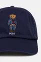 Bombažna bejzbolska kapa Polo Ralph Lauren 211954889 mornarsko modra AW24