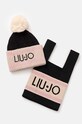 Liu Jo pălărie și geantă cu modele negru 2F4044.M0300