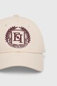 Elisabetta Franchi czapka z daszkiem bawełniana CL01F46E2 beżowy AW24