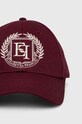 Elisabetta Franchi czapka z daszkiem bawełniana CL01F46E2 bordowy AW24