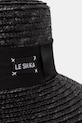 LE SH KA headwear klobúk so širokým okrajom dámsky Black Straw Veil BLackStrawVeil čierna SS26