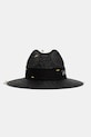 LE SH KA headwear соломенная шляпа плетеная Black Fedora аппликация чёрный BlackFedora