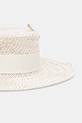 Akcesoria LE SH KA headwear kapelusz słomkowy damski Double Chain Pearl Canotier DCPearlCanotier beżowy