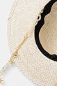 LE SH KA headwear kapelusz słomkowy damski Double Chain Pearl Canotier beżowy DCPearlCanotier