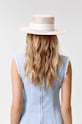 LE SH KA headwear kapelusz słomkowy damski Double Chain Pearl Canotier DCPearlCanotier