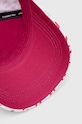 Bavlněná baseballová čepice Karl Lagerfeld růžová 245W3406
