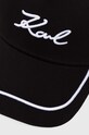 Doplňky Bavlněná baseballová čepice Karl Lagerfeld 245W3408 černá