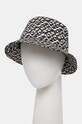 Tory Burch kapelusz bawełniany Prismatic T Monogram wzorzyste szary 162760.001