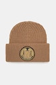 Elisabetta Franchi czapka z domieszką wełny z domieszką wełny beżowy CL03T47E2
