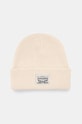Памучна шапка Levi's памук бежов 000J7.0001