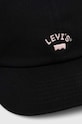 Bavlněná baseballová čepice Levi's 000AG.0000 černá AW24