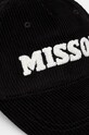 Missoni cappello con visiera in velluto a coste BL00COD9811 nero AW24