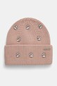 Guess czapka z domieszką wełny z domieszką wełny różowy AW5198.POL01