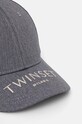 Twinset șapcă de baseball din bumbac 242TO5410 gri AW24