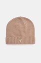 Guess czapka z domieszką wełny BEANIE z domieszką wełny beżowy V4BZ08.Z39B0