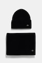 Calvin Klein czapka i szalik wełniany wełna czarny K60K612621