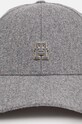 Kapa iz mešanice volne Tommy Hilfiger AW0AW16620 siva AW24