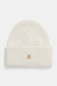 Tommy Hilfiger czapka z domieszką wełny z domieszką wełny beżowy AW0AW16628