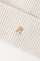 Akcesoria Tommy Hilfiger czapka z domieszką wełny AW0AW16628 beżowy