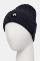 Vunena kapa Tommy Hilfiger AW0AW16629 mornarsko plava NC24