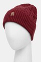 Vlněná čepice Tommy Hilfiger AW0AW16629 burgundské NC24