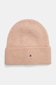 Kapa s dodatkom vune Tommy Hilfiger bez uzorka roza AW0AW16633