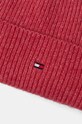 Čiapka s prímesou vlny Tommy Hilfiger AW0AW16633 červená AW24