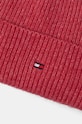 Čiapka s prímesou vlny Tommy Hilfiger AW0AW16633 červená AW24