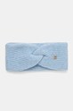 Tommy Hilfiger bentita din amestec de lana uni albastru AW0AW16635