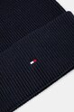 Čepice a rukavice s příměsí kašmíru Tommy Hilfiger AW0AW17094 námořnická modř