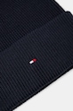 Čepice a rukavice s příměsí kašmíru Tommy Hilfiger AW0AW17094 námořnická modř