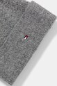 Vlněná čepice a šála Tommy Hilfiger šedá AW0AW17124