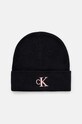 Καπέλο Calvin Klein Jeans μελανζέ μαύρο K60K612319