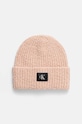 Шерстяная шапка Calvin Klein Jeans аппликация розовый K60K612652