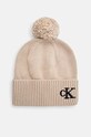 Čepice Calvin Klein Jeans středně silná béžová K60K612653