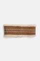 UGG opaska na głowę skórzana aplikacja brązowy 100909