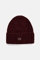 Tommy Jeans caciula din amestec de lana imprimeu burgundia AW0AW16786