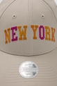 Bavlněná baseballová čepice New Era 60565468 béžová AW24
