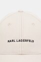 Бавовняна бейсболка Karl Lagerfeld 246W3404 бежевий AW24