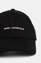 Бавовняна бейсболка Karl Lagerfeld 246W3404 чорний AW24