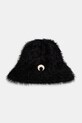 Marine Serre hat Wild Puffy Knit Bucket Hat applique black UHG043A.CKNI0031