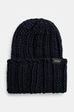 Vunena kapa Woolrich Chunky Beanie bez uzorka mornarsko plava CFWWAC0196FRUF0766.UF07