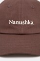 Bavlnená šiltovka Nanushka VAL hnedá NU24CRHT08478
