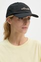 Nanushka cotton baseball cap VAL applique black NU24CRHT07799