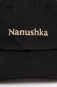Accesorii Nanushka șapcă de baseball din bumbac VAL NU24CRHT08199 negru