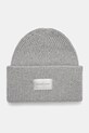 Čepice z vlněné směsi MICHAEL Michael Kors nášivka šedá 539817