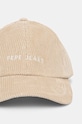 Pepe Jeans șapcă de baseball din catifea WYN PM040553 bej AW24