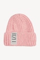 Bizuu czapka z domieszką wełny LORRO z domieszką wełny różowy LORRO.ROZOWY.AW24