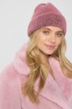 Bizuu czapka wełniana WINTY wełna różowy WINTY.ROZOWY.AW24