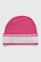 Guess czapka dziecięca aplikacja różowy J4YZ01.Z3GW0.9BYH